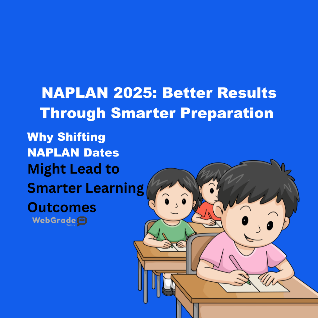 In illustration students sitting in a classroom taking tests, illustrating NAPLAN 2025 preparation and how shifting NAPLAN dates may improve learning outcomes in the Australian curriculum.