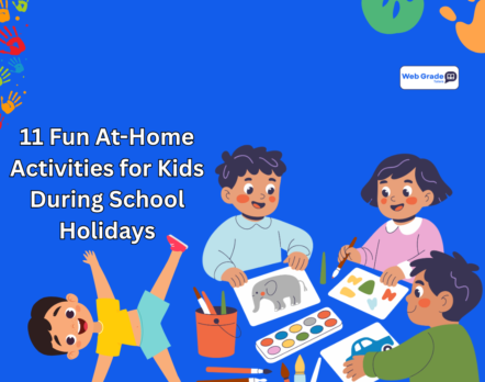 Kids playing on the floor with simple equipment, engaging in fun at home activities, school holiday activities, educational activities, indoor learning games, and indoor activities, inspired by WebGrade Tutors’ holiday tips.
