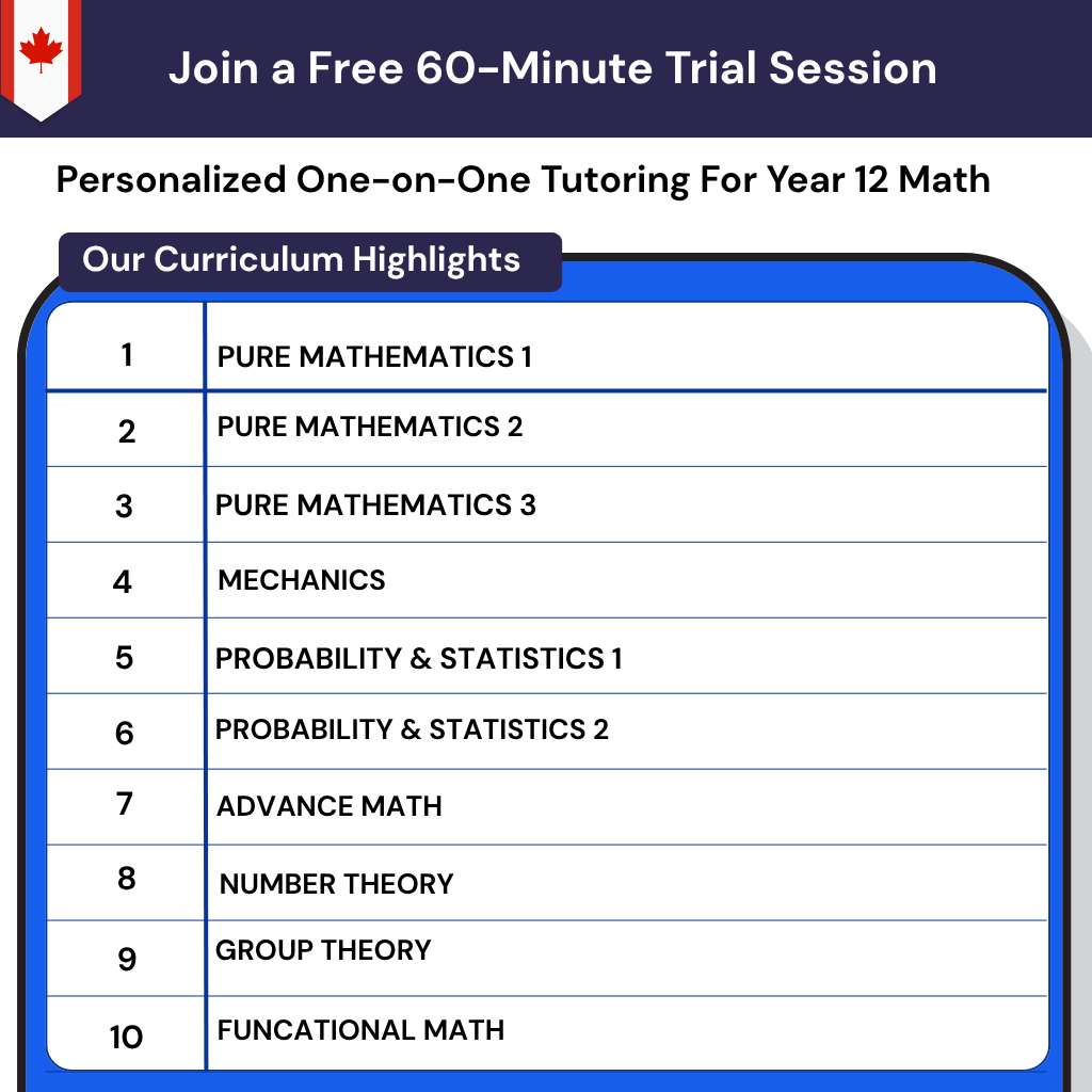 Grade 12 math tutoring Canada: online math tutoring Ontario grade 12 curriculum for personalized calculus tutor, reducing math stress.