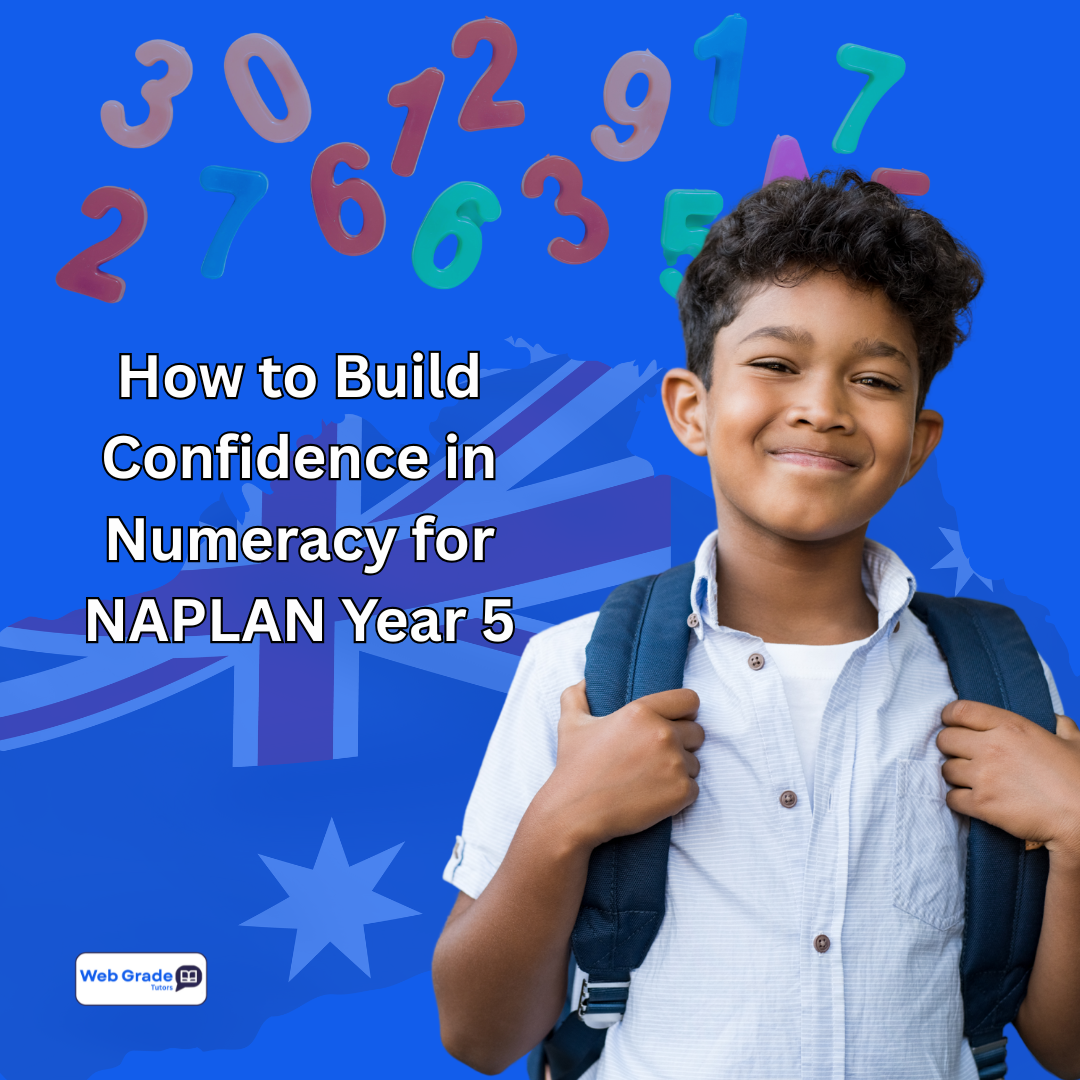 NAPLAN Year 5 Numeracy student practising numeracy for NAPLAN preparation with online NAPLAN tutoring support — confident child learning maths with tips for parents and improving school results.