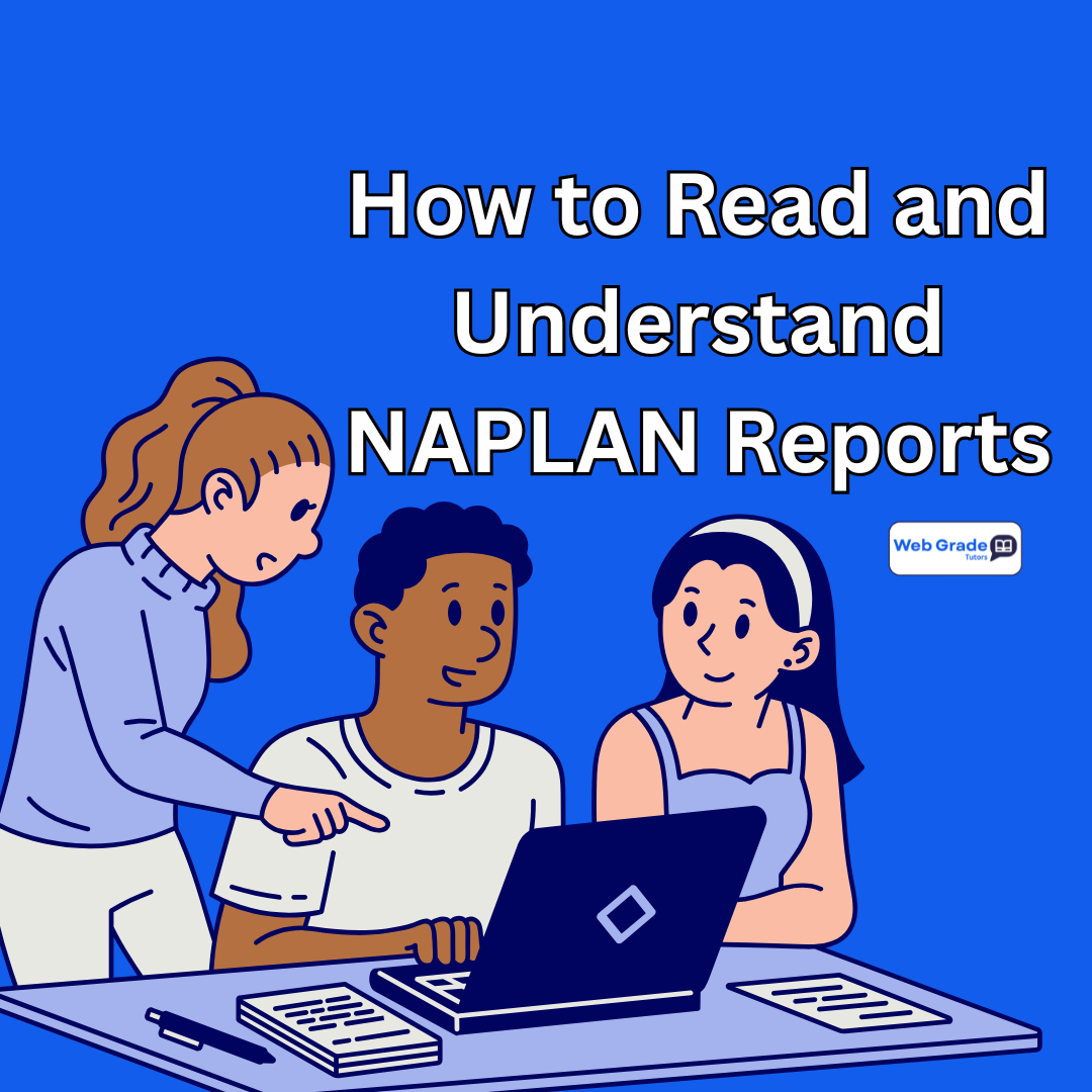 Student and teacher reviewing NAPLAN results to understand NAPLAN reports, boosting literacy and numeracy skills with WebGrade Tutors’ parent guide to NAPLAN and tutoring for NAPLAN support for struggling students.