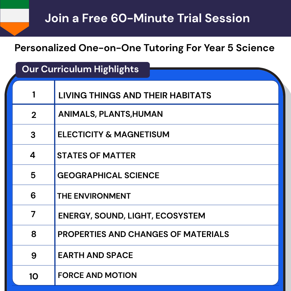 Personalized Online Science Tutoring Year 5 Ireland