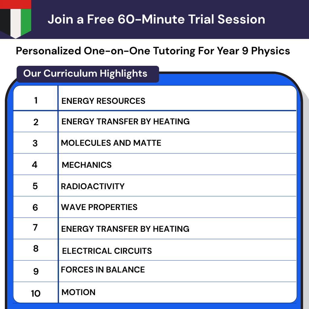 Personalized Year 9 Physics Tutoring UAE