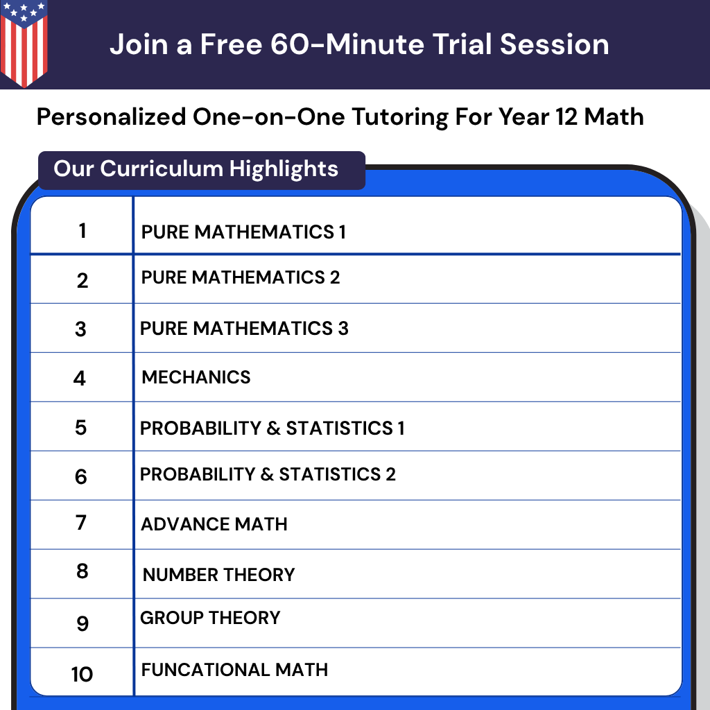Personalized online Calculus tutoring for Year 12 in the USA, providing concept clarity and overcoming math anxiety with an AP Calculus tutor.