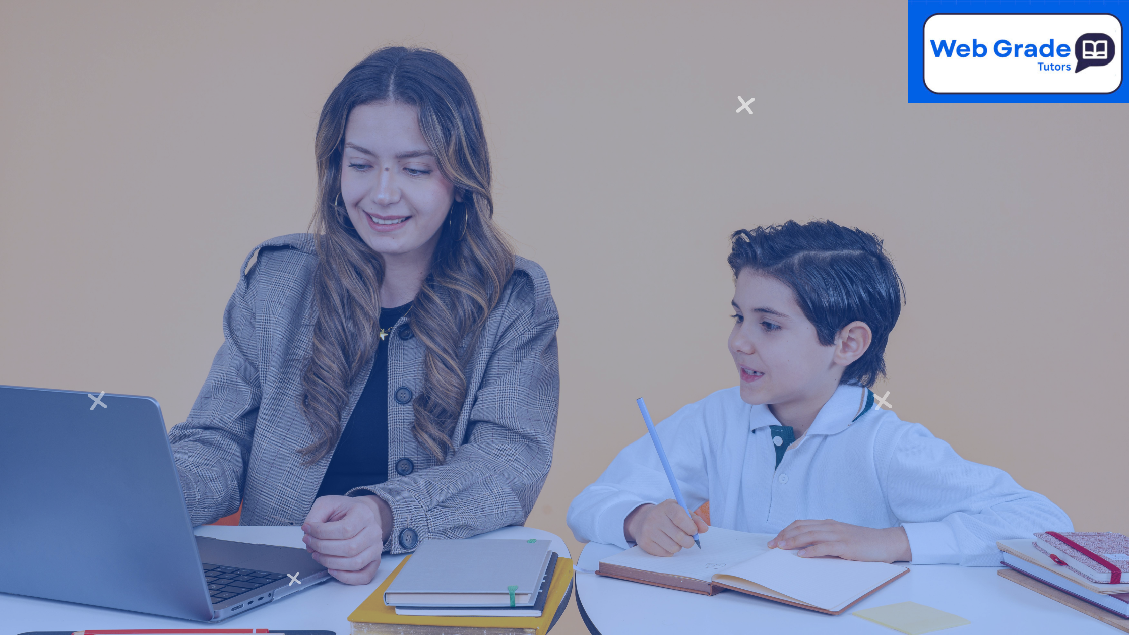student learning slowly with tutor in one-on-one slow education session
