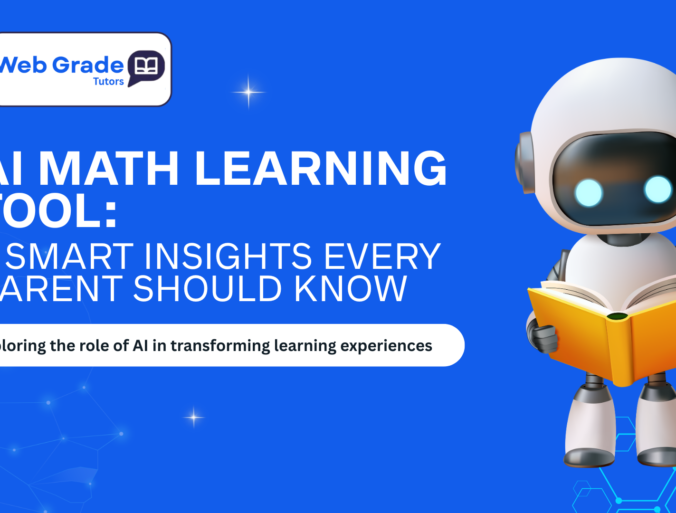 Student using an AI math learning tool for math study with AI during a live session with a WebGrade Tutors tutor for AI for math homework support